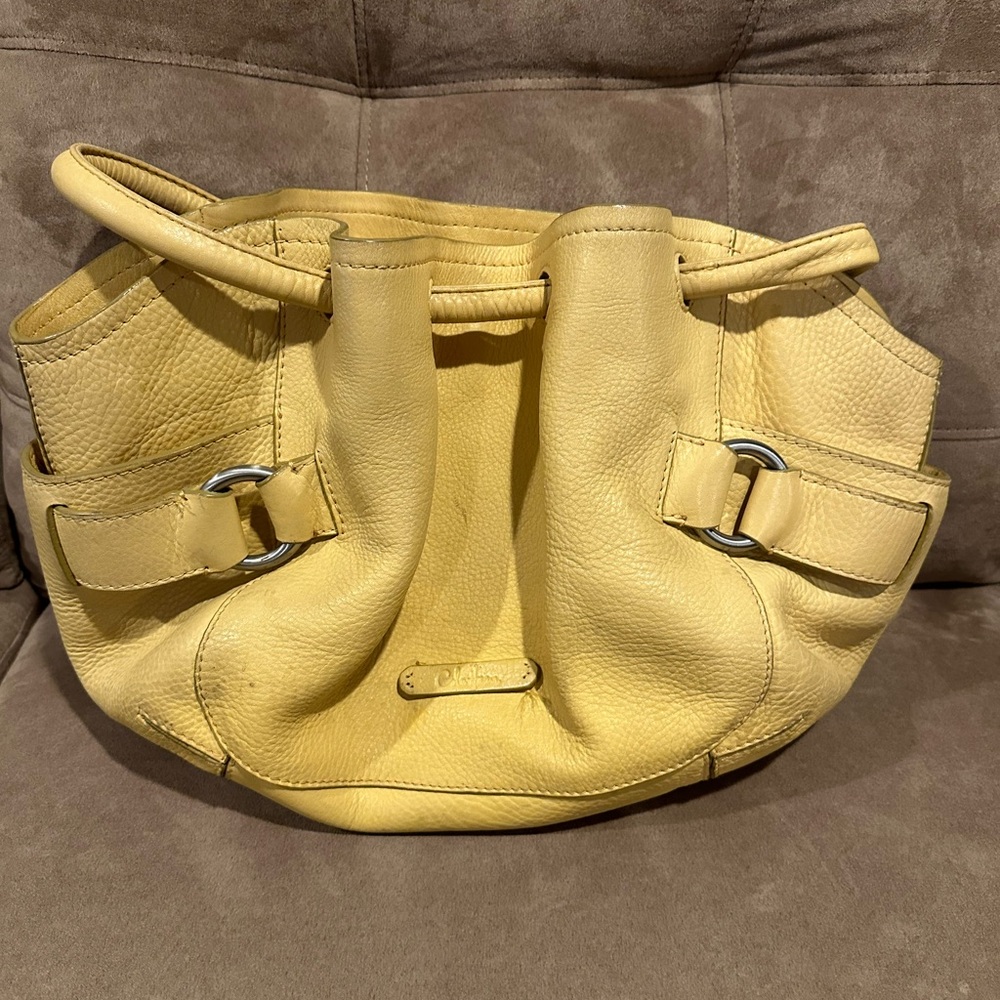 Cole Haan Yellow Leather Handbag - Used Condition